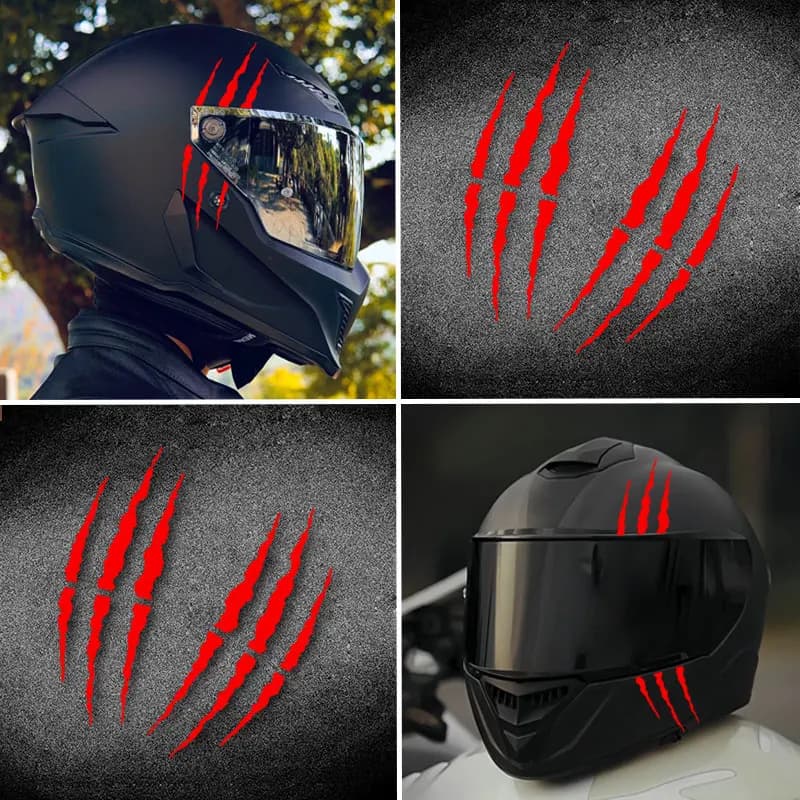 Personalized Monster Ghost Claw Motorcycle Stickers Waterproof Motorbike Front Fairing Racing Helmet Decorative Vinyl Decals