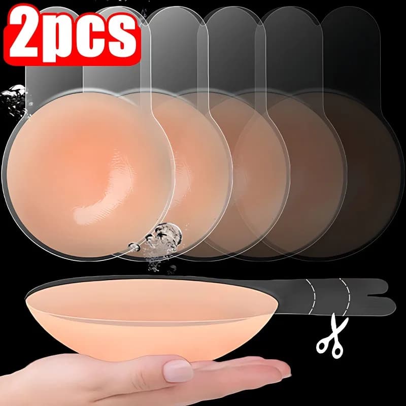 Silicone Rabbit Ear Pull Chest Patch Cuttable Women's Strapless Bra Nipple Cover Invisible Seamless Sexy Underwear Accessories