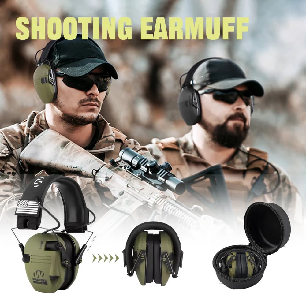 Outdoor hunting/shooting earmuffs actively reduce noise to protect hearing, train tactical headphones to strengthen human voice