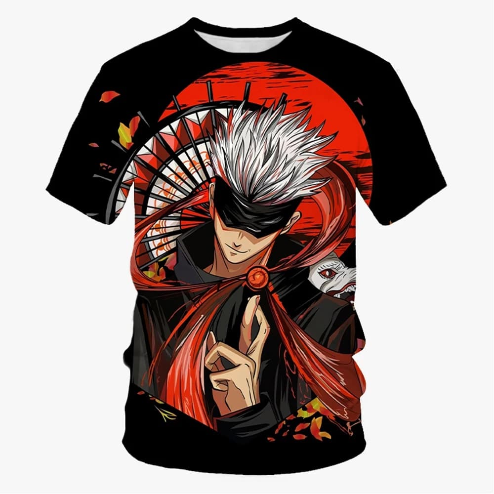 Summer new fashion trend anime 3D printing printed T-shirt neutral fashion Harajuku anime casual comfortable short sleeved top