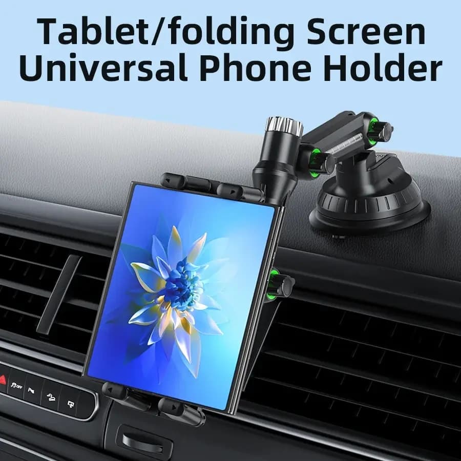 Dashboard Tablet Holder for Car Suction Car Mount with for All 7"-15" Pad Tablet and 4" - 7"Folding Screen/Straight Panel Phone