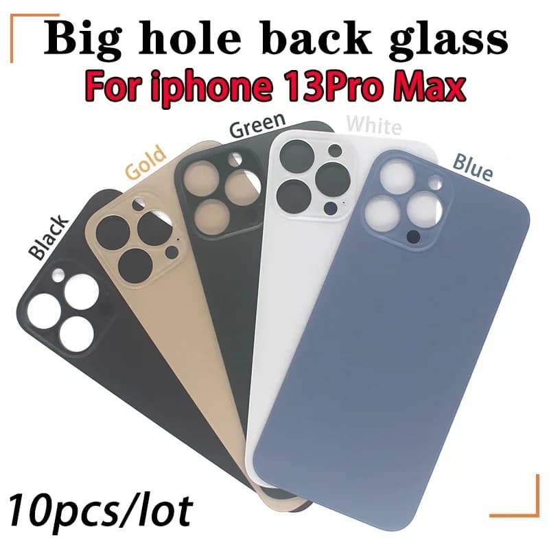 10pcs/Lot For iPhone 13 Pro Max Back Glass For iPhone 13 mini Battery Cover Original Colour Back shell big hole rear glass