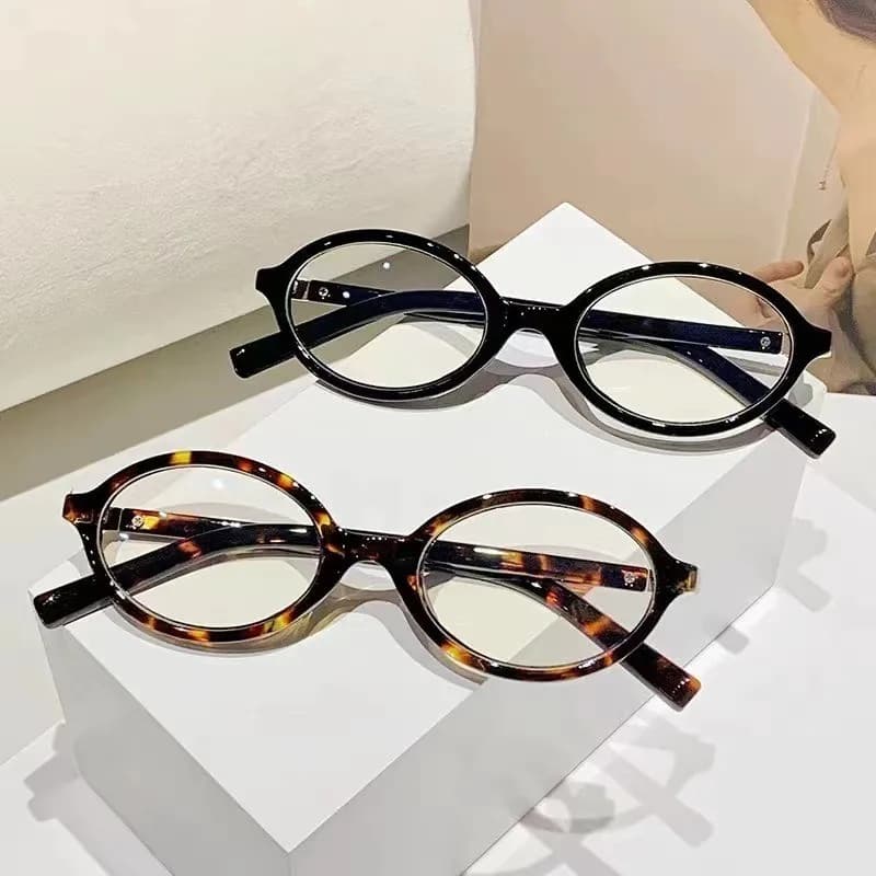 Y2K Oval Anti Blue Light Blocking Glasses Women's Clear Anti Radiation Filter Glasses Anti Radiation Eyeglass