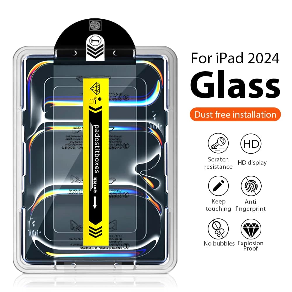 Screen Protector Tempered Glass For Ipad Pro 13 11 M4 12.9 A16 10 9 10th 9th Generation Air 5 4 3 M3 M2 Mini A17 7 6 Accessories