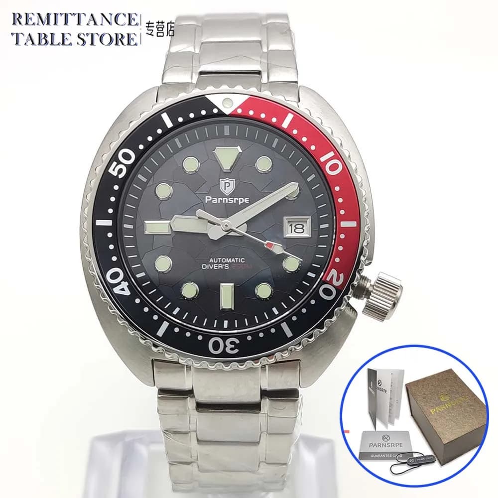 Parnsrpe-New Men's Mechanical Sapphire Glass 45mm Sapphire Business Casual Men's Waterproof Automatic Watch