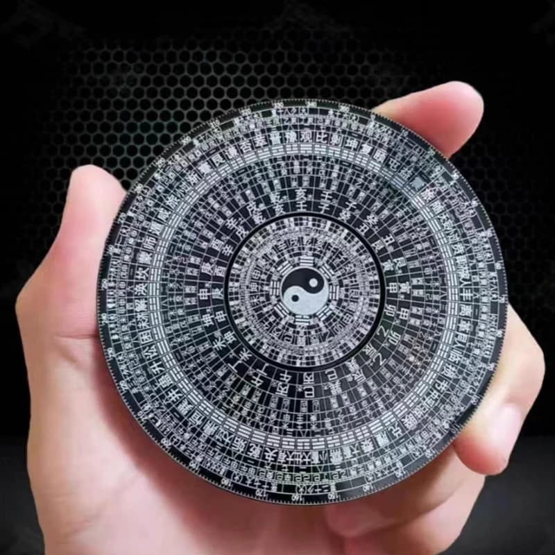 Chinese Retro EDC Metal Finger Gyro Tai Chi Feng Shui Compass Pressure Reducing Gossip Creative Toys