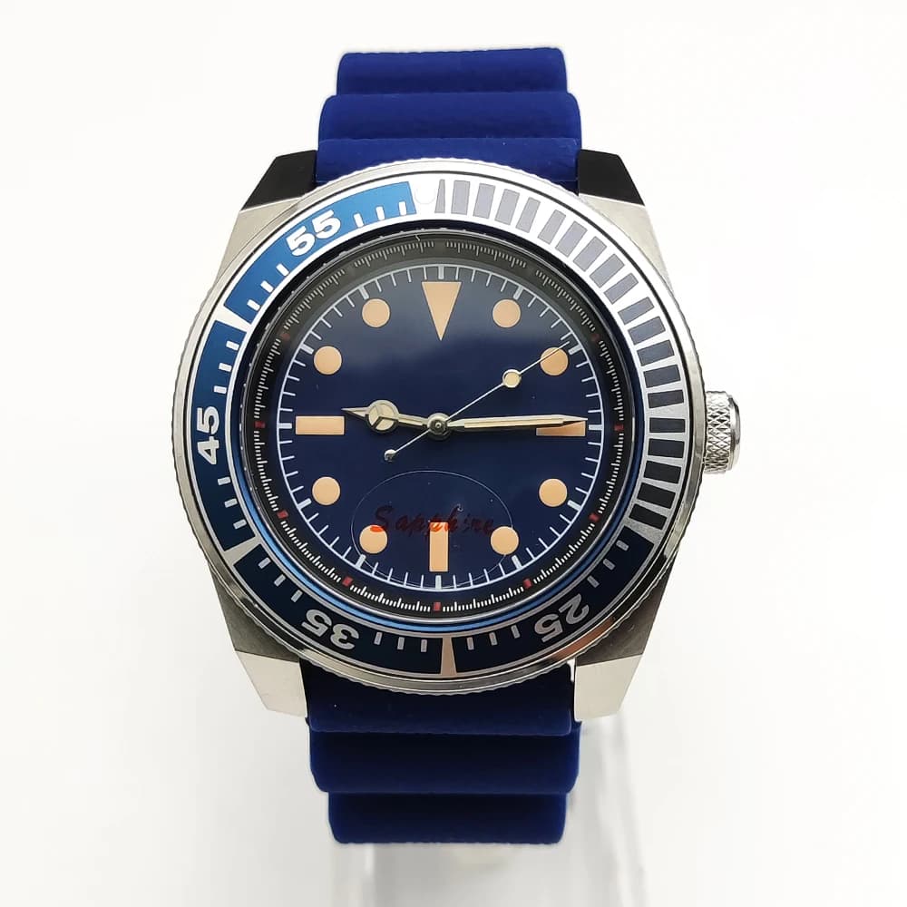 12 colors 42MM Retrol Men's NH35 Watch Automatic Waterproof Steel Case Sapphire Mirror Automatic Mechanical Watch Samurai