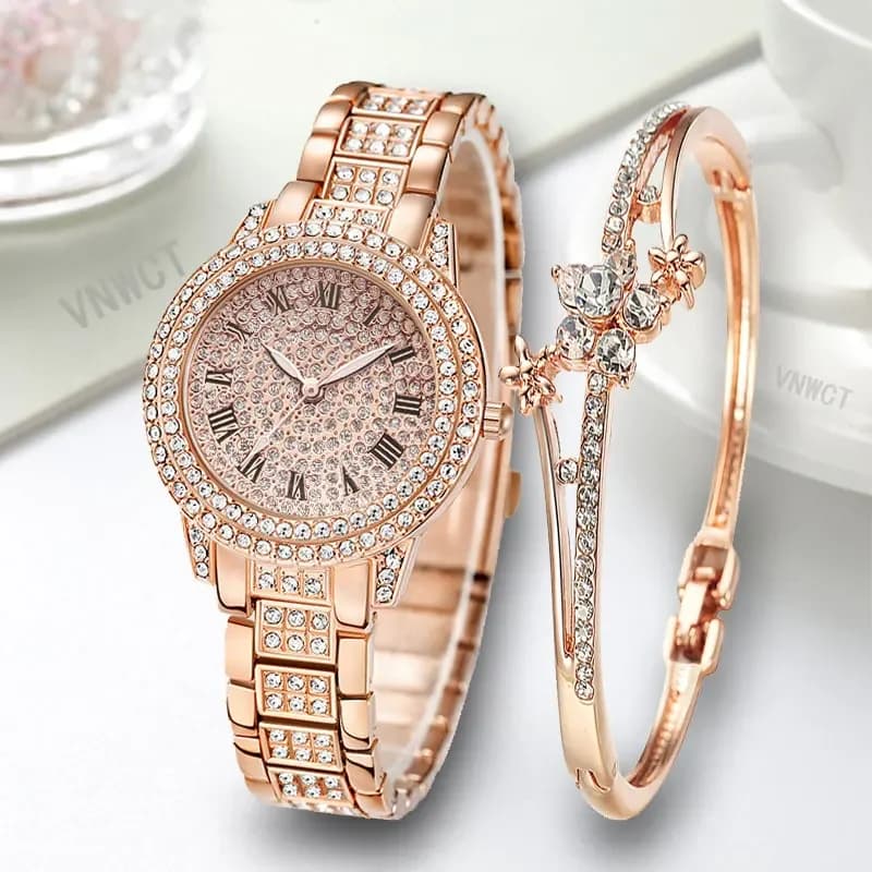 Women Luxury Brand Rhinestone Diamond Watches Ladies Bracelet Wrist Watches Female Relogio Feminino Reloj Mujer