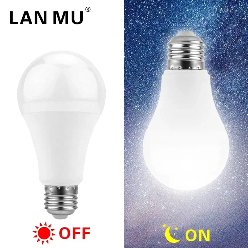 E27 LED Dusk To Dawn Sensor Light Bulb 5W 7W 9W 12W AC 110V 220V 85-265V Day Night Light Auto ON/OFF LED Smart Lamp For Garden