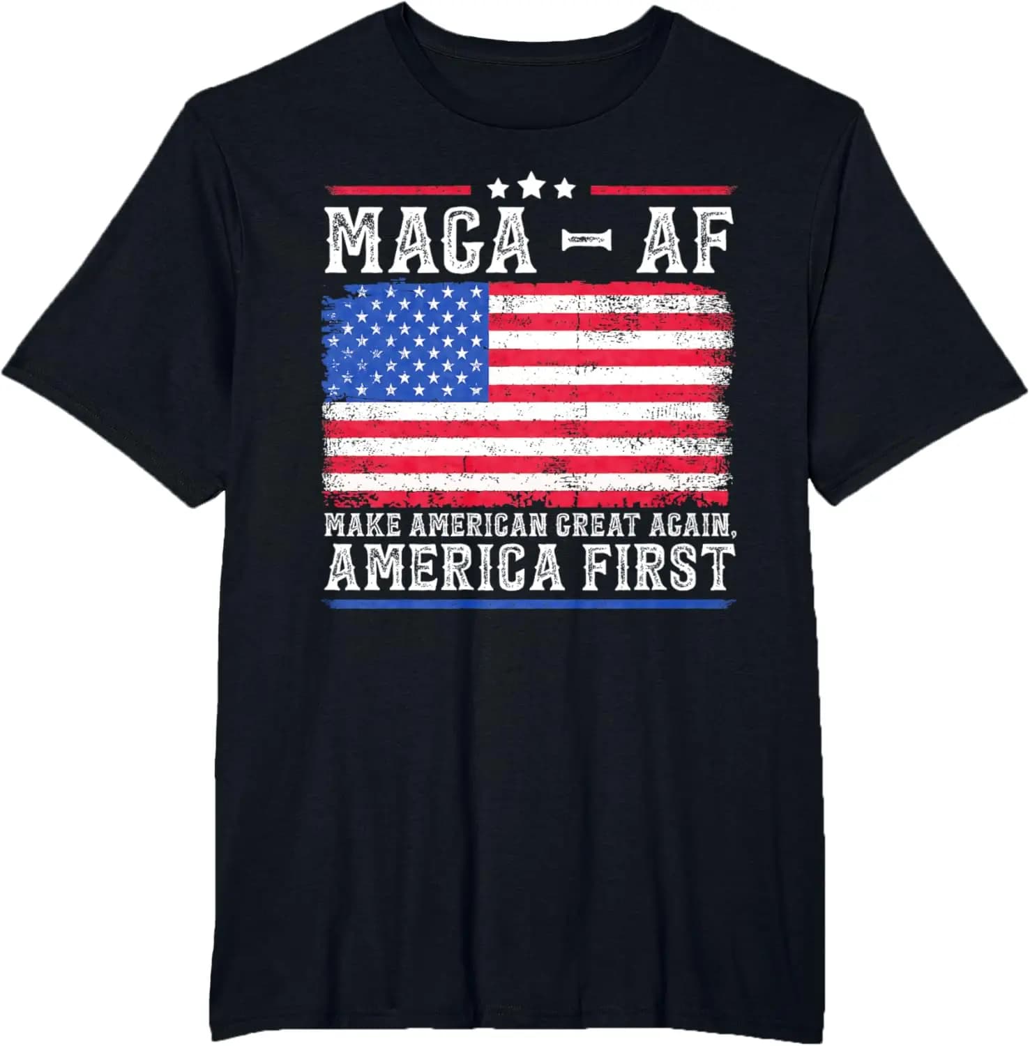 MAGA-A.F. Make America Great Again, America First T-shirt Short Sleeve Tops Men's and Women's Sportswear Casual