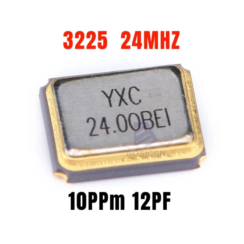 5PCS 3225 24MHZ 10PPM 12PF X322524MOB4SI 3225 crystal SMD Passive crystal oscillator XL2EL89COI-111YLC-24M