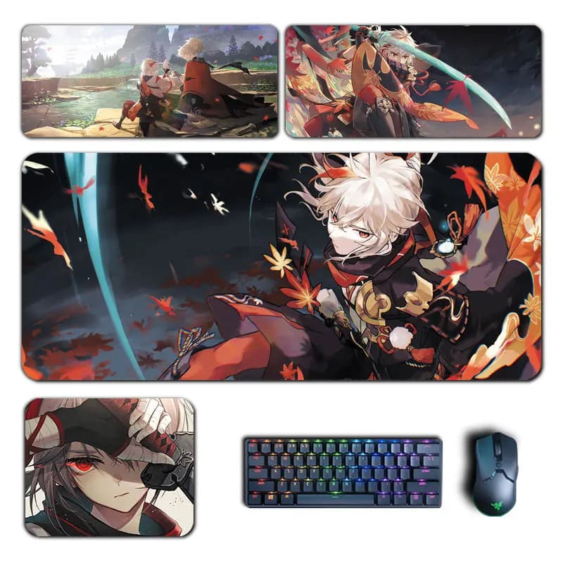 Kaedehara Kazuha Mouse Pad Genshin Impact Mousepad Genshin Keyboard Pad Kazuha Padding Computer Pad Gaming Accessories Desk Mat