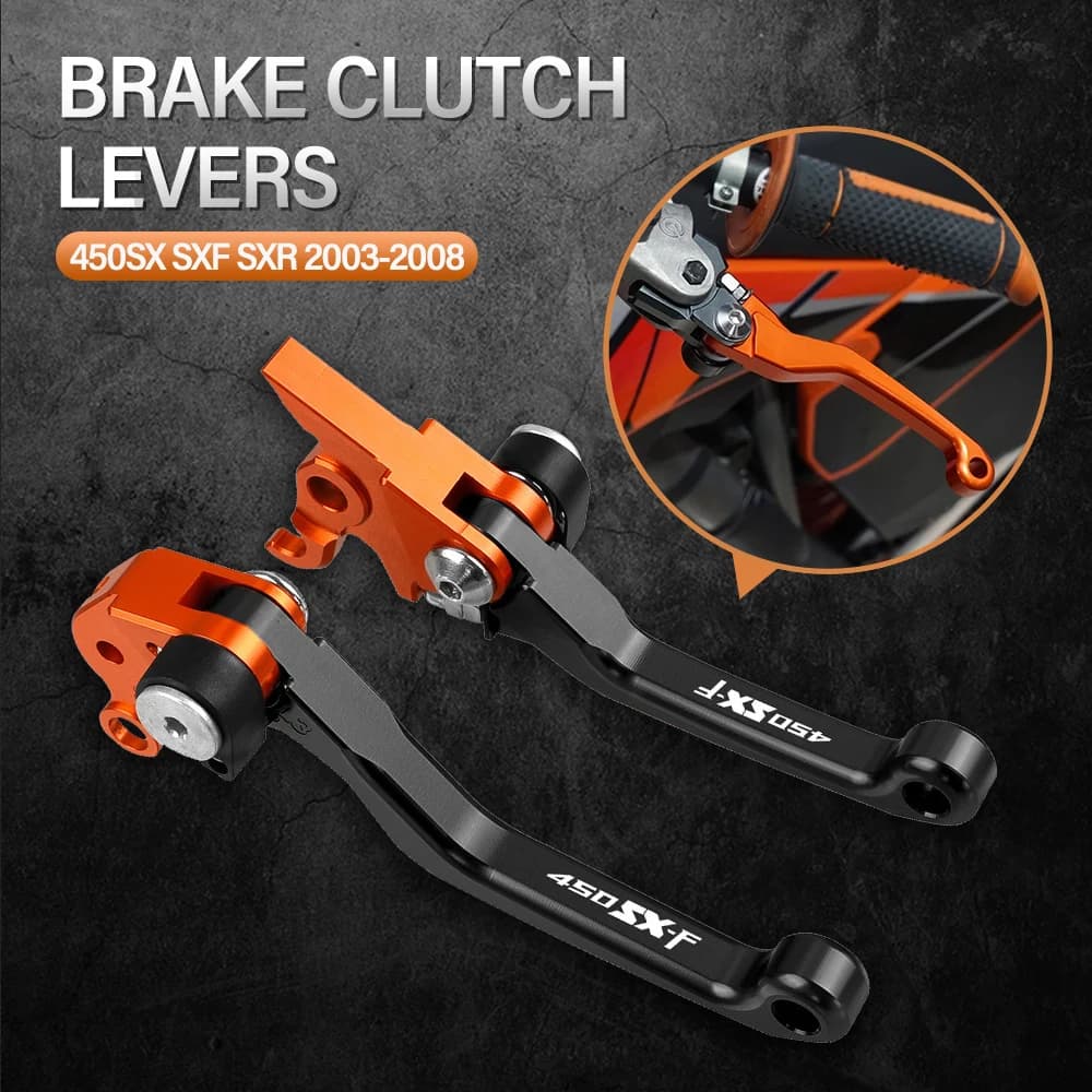 FOR 450SXF 450SX-F 2003 2004 2005 2006 2007 2008 Motocross Foldable Pivot Dirt Bike Brake Clutch Levers Handle Lever 450SXF
