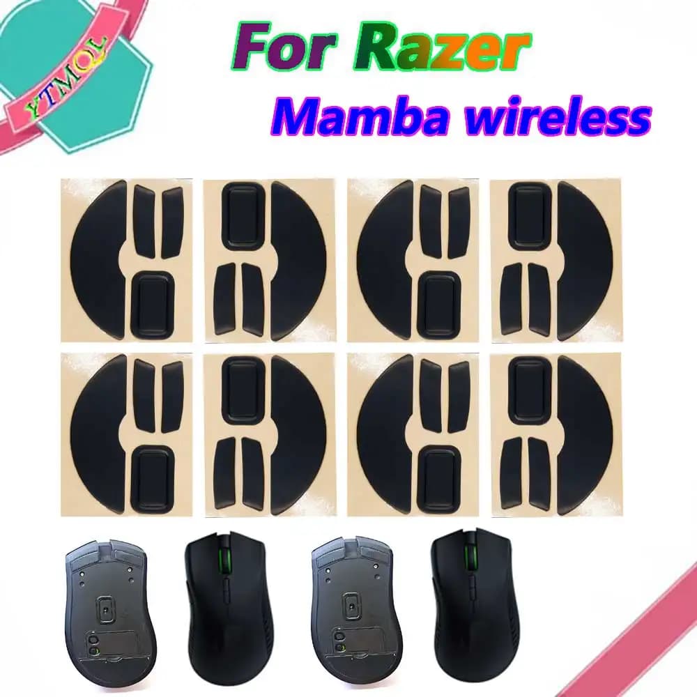 2-10set Mouse Feet Skates Pads For Razer  Mamba wireless Mouse White Black Anti skid sticker replacement