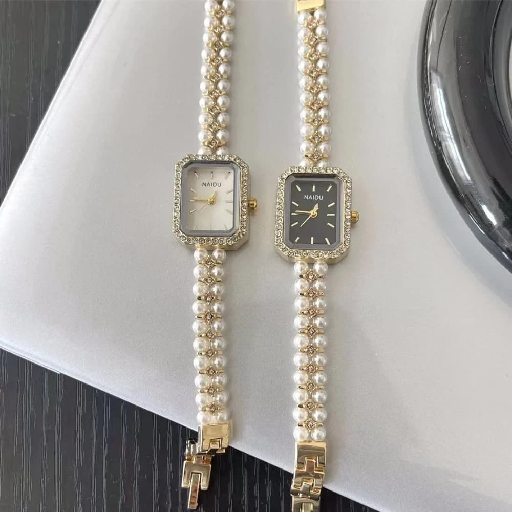 Pearl Studded Strap Women Watch Luxury Ladies Gift Bracelet Watch Fashion Quartz Wristwatches Dropshipping Relojes Para Mujer