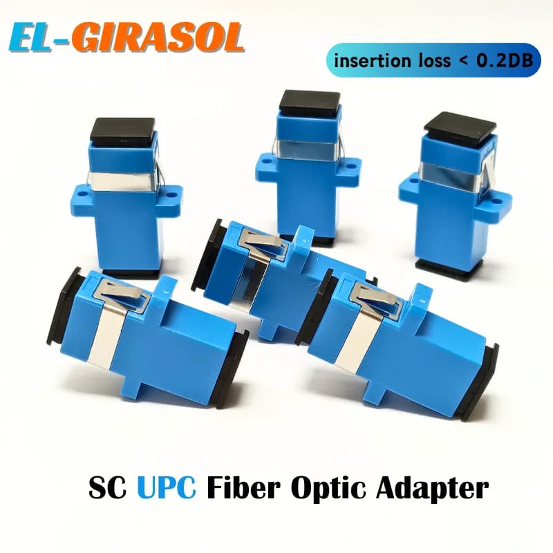 SC UPC/ APC Simplex Single-mode Fiber Optic Adapter SC fibra optica Flange SC UPC Fiber Coupler conector de fibra optica ftth