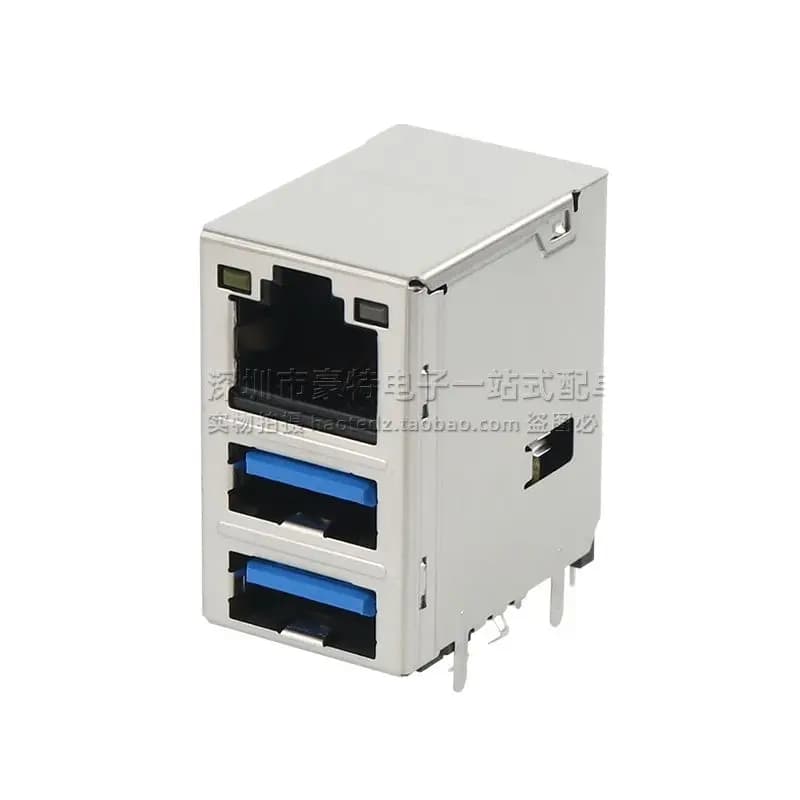 5pcs/ JFM38U1M-B311-4H 10P Gigabit Double Layer USB3.0 Plus RJ45 Port Connector