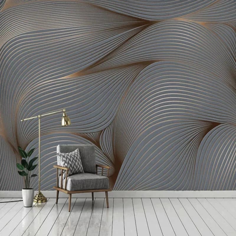 Custom 3D Wallpaper Modern Art Mural Retro Abstract Lines Photo Wall Painting Living Room TV Sofa Background Wall Covering