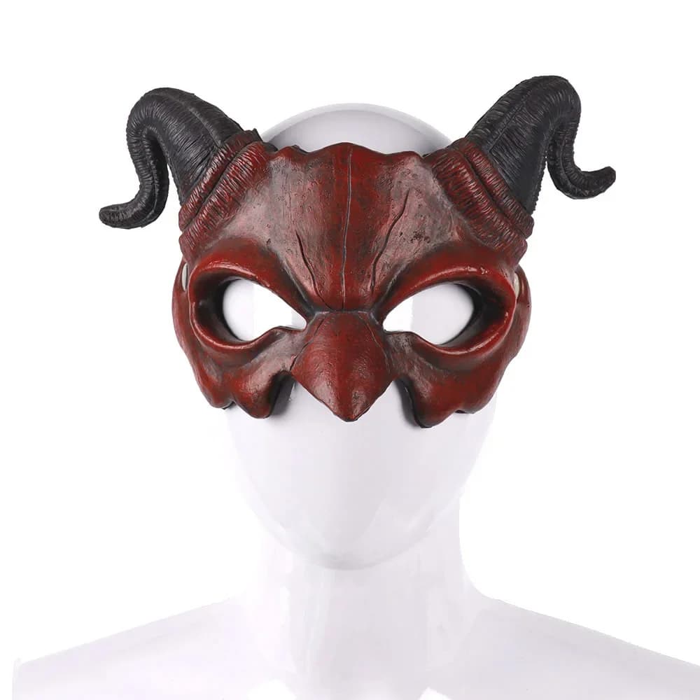Halloween Devil Horror Half Face Mask Scary Horn Ghost Mask Monster Cosplay for Halloween Cosplay Costume