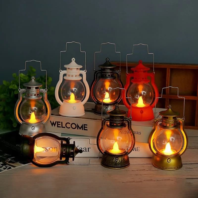 Halloween Led Light Hanging Ornaments Festival Bar Home Night Light Halloween Party Decoration Props Small Oil Lamp Lantern