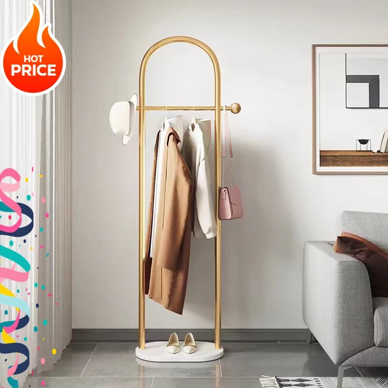 Elegant Metal Coat Rack - Black|White|Golden Coat Rack - Marble Base Stable Coat Rack Clothes Rack Stand Clothing Rack Stand