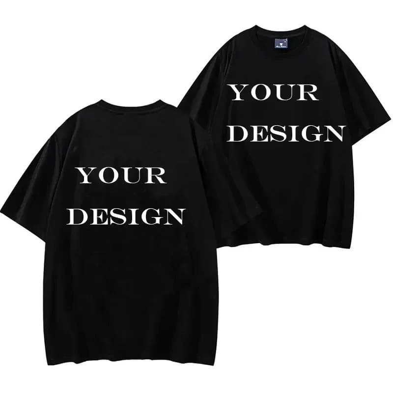 Unisex Cotton Tshirt Customized Printed Fashion T Shirt Harajuku Top DIY Your Like Photo or Logo T-shirt Fashion Custom Top