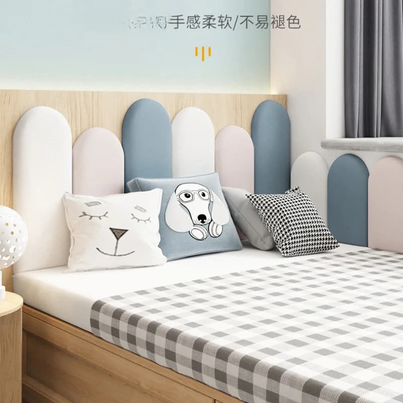 Bedhead Board Semi-circular Leather Soft Bag Protective Wall Enclosure Anti-collision Soft Bag Wall Sticker Headboards
