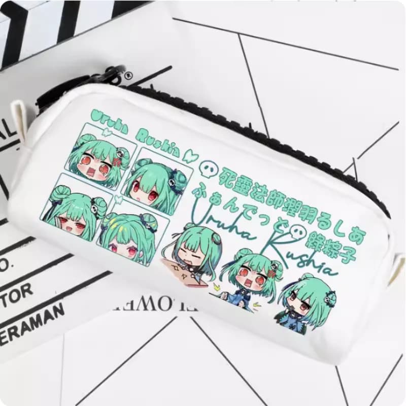 Anime Uruha Rushia Pencil Case Oxford Canvas Storage Bag Pencil Box Pencilcase School Pen Bag 2417