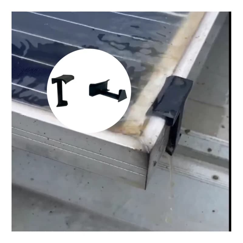 100 Pcs PV Module T Style Ash Cleaning Clip Auto Remove Stagnant Water Avoid Hot Spots Thickness 30mm 35mm 40mm