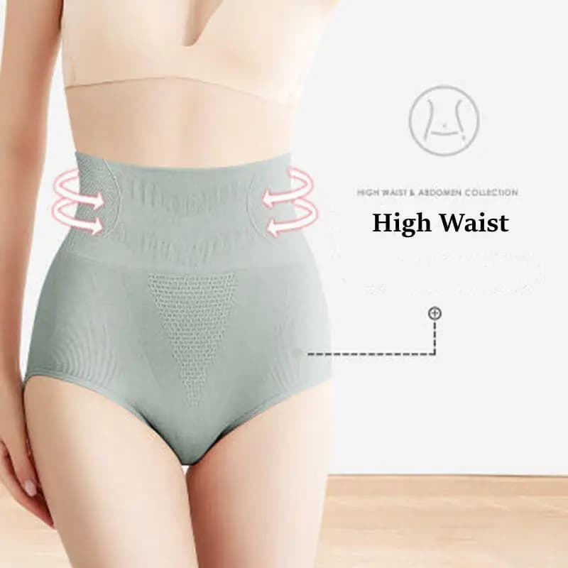 High Waisted Compression Lady Panties strong hip lifting for women underwear Graphene Antibacterial Cotton Crotch FemaLe Briefs