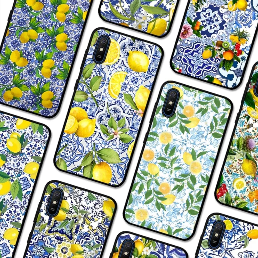 Mediterranean Lemon Phone Case For Redmi 5 6 7 8 9 10 plus pro 6 7 8 9 A GO K20 K30 K40 pro plus F3 Fundas