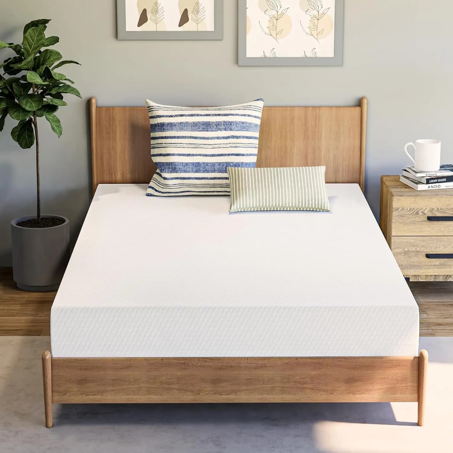 8 Inch Twin Cooling Gel Memory Foam Mattress Medium Firm CertiPUR-US  Enhanced Pressure Relief Removable Soft Cover