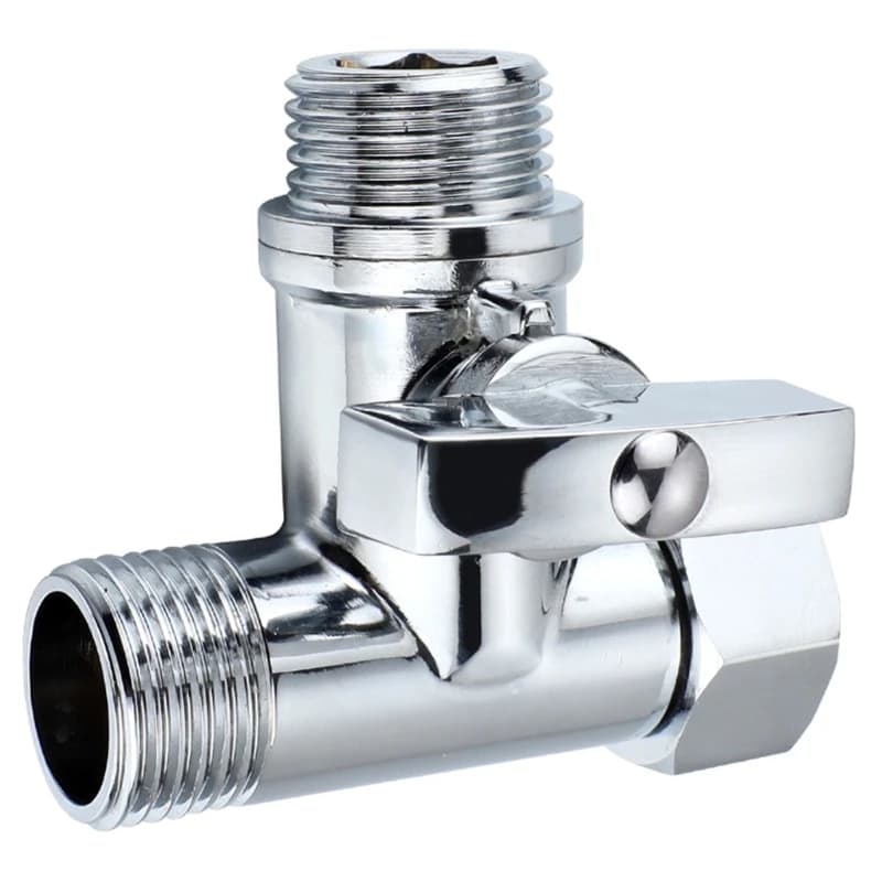 Tees Stop Valves Compression Faucet T Adapter Connector Splitters for Faucets, Toilet Tanks, Drop shipping