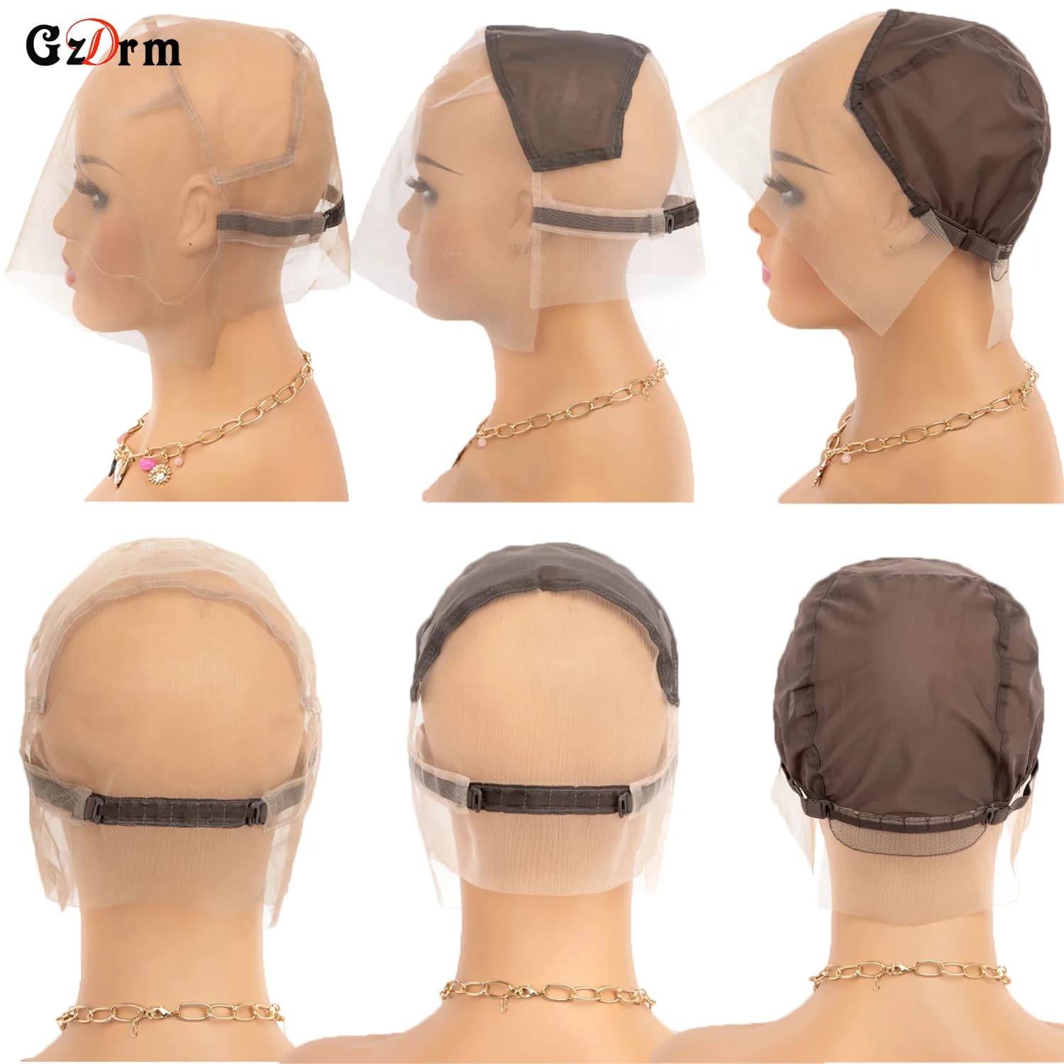 Upgraded Full Lace Wig Cap for Wig Making with Adjustable Straps and Extra Elastic Bands