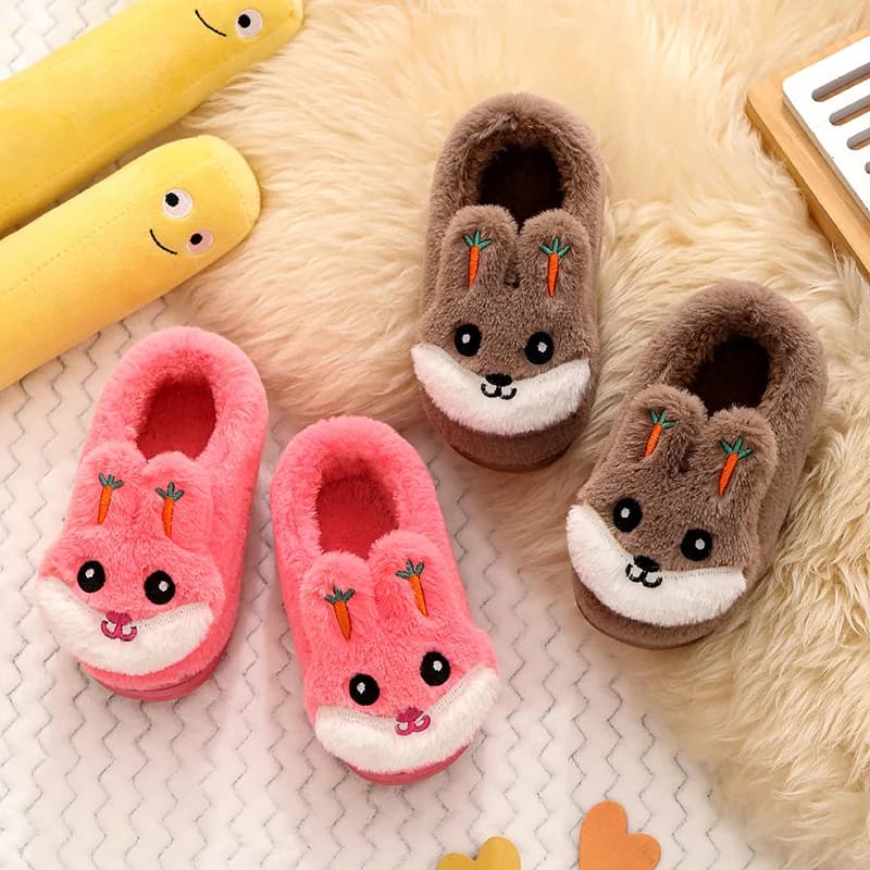 Cotton Slippers Winter Warmth Children Cotton Shoes Anti Slip Soft Soles Thickened Kid Snow Boots Breathable Kids Cotton Slipper