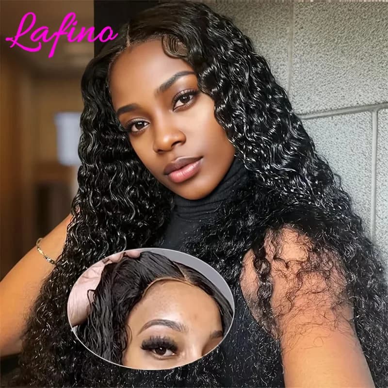Glueless Wig Human Hair Ready To Wear Curly Wigs Human Hair Lace Frontal Wig Glueless Wig 100% Human Hair 5x5 Closure Wig