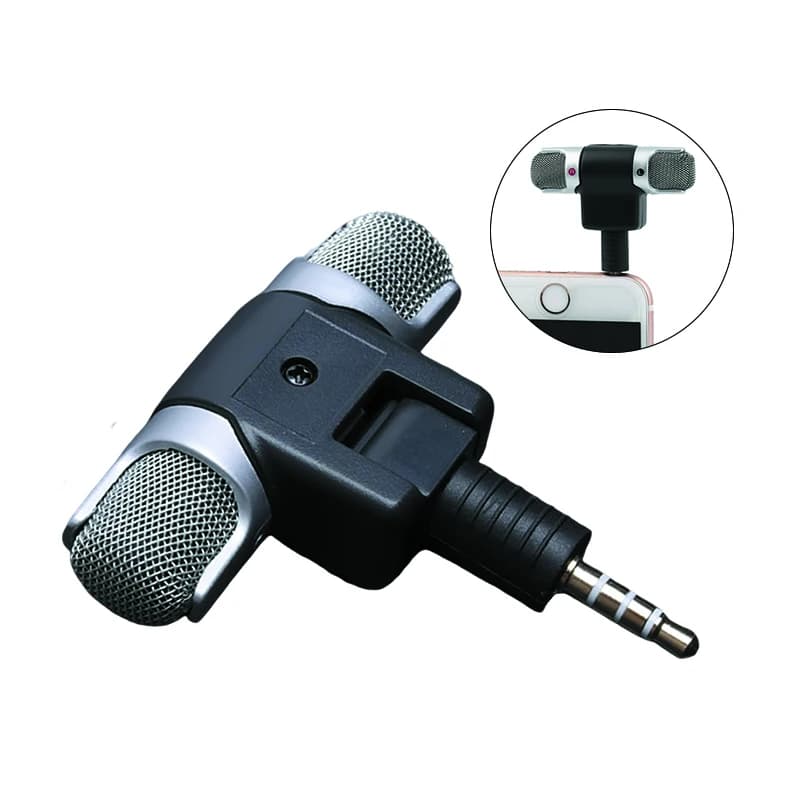 Mini 3.5mm Jack Microphone Stereo Mic For Recording Mobile Phone Studio Interview Microphone For Smartphone
