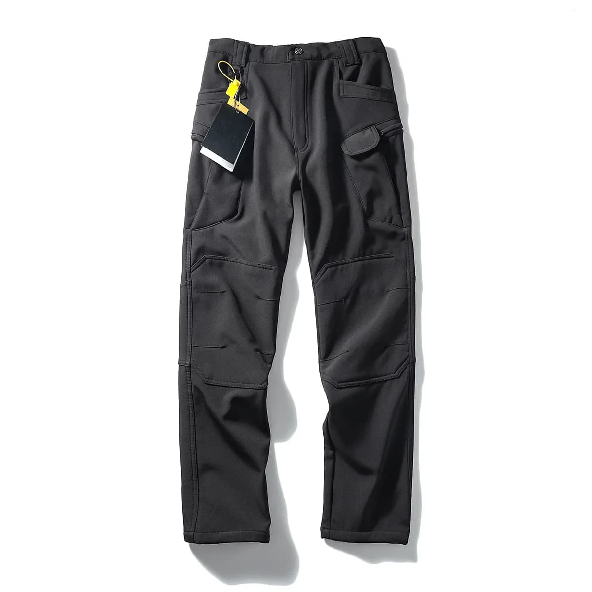 Men's Winter Wear-resistant Tactical Soft Shell Work Clothes Outdoor Multi Pocket Windproof and Waterproof Combat Pants