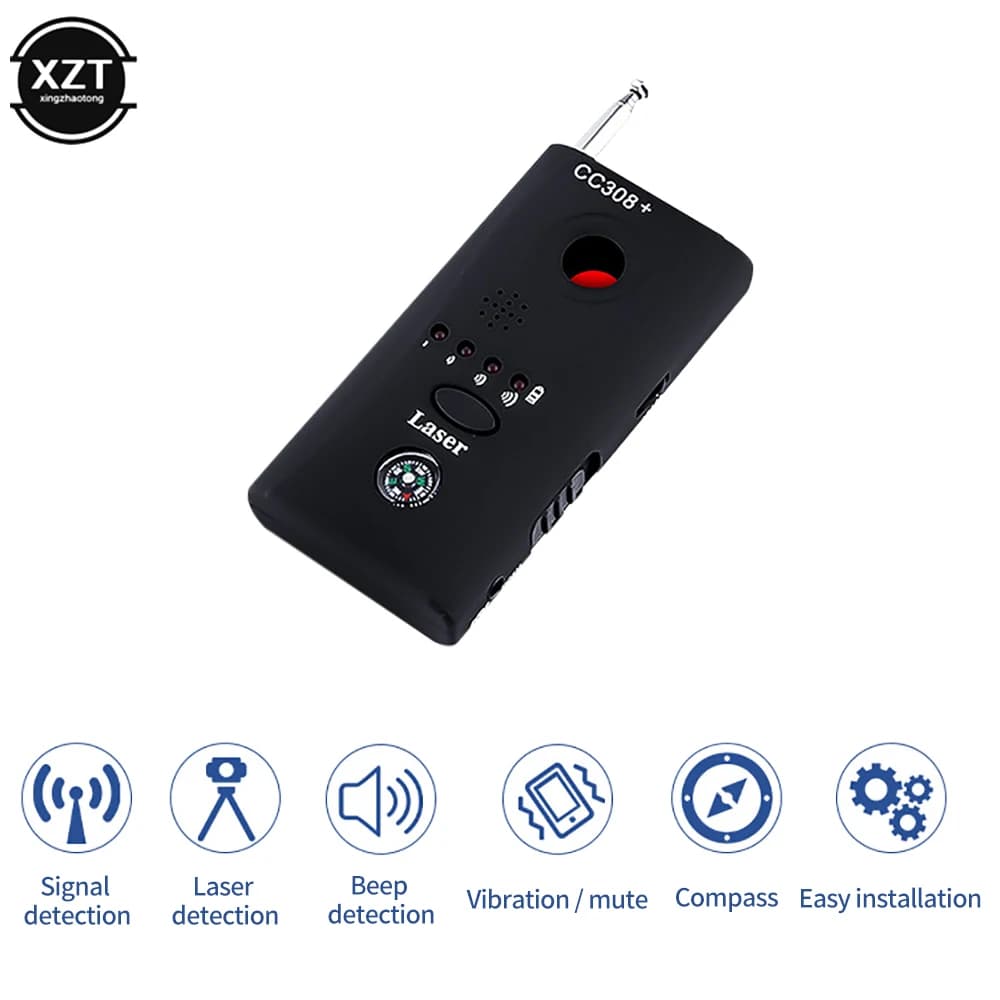 Multifunctional CC308 Detector Radio Wave Signal Detection Wireless Camera Lens Signal Detection WiFi RF GSM Device Finder