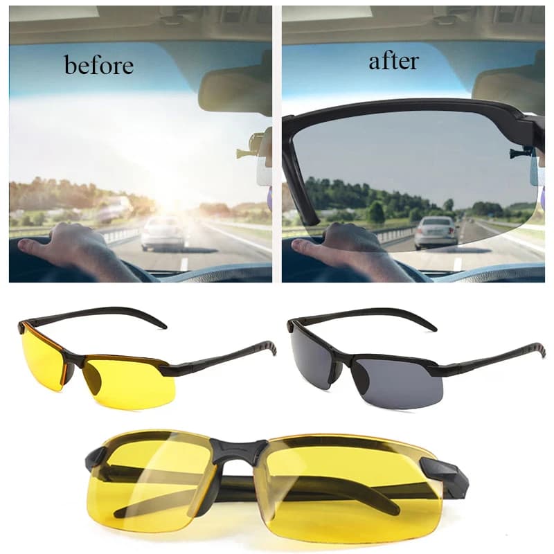 Night New Glasses Men Anti-Glare Driving Goggle Polarized UV Sunglasses Day And Night Glasses Day Night Driving Glasses 2023
