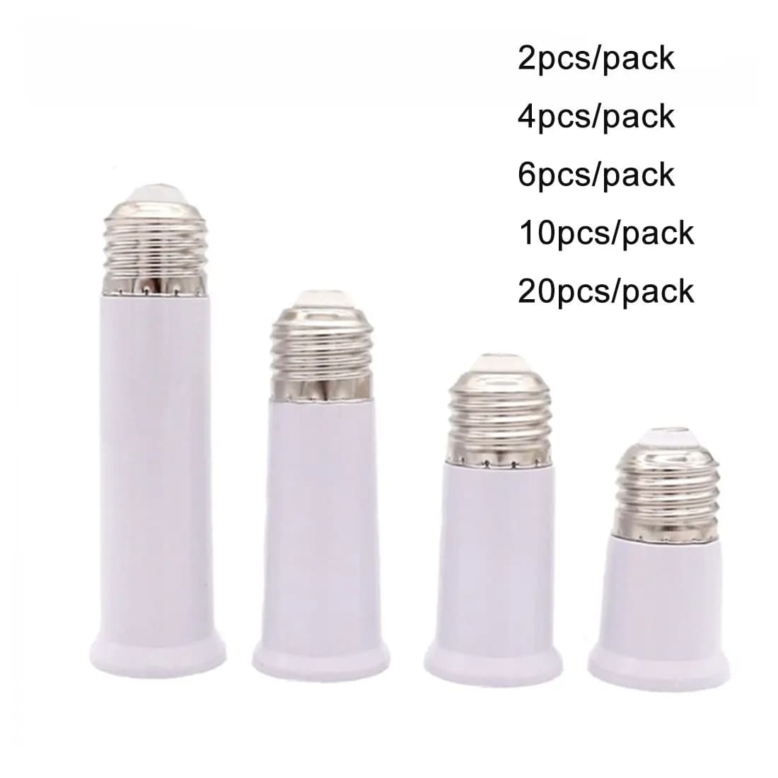 E27 E26 Socket Extender E27 to E27 Standard Medium Base Lamp Extension Socket Screw Bulb Holder Adapter