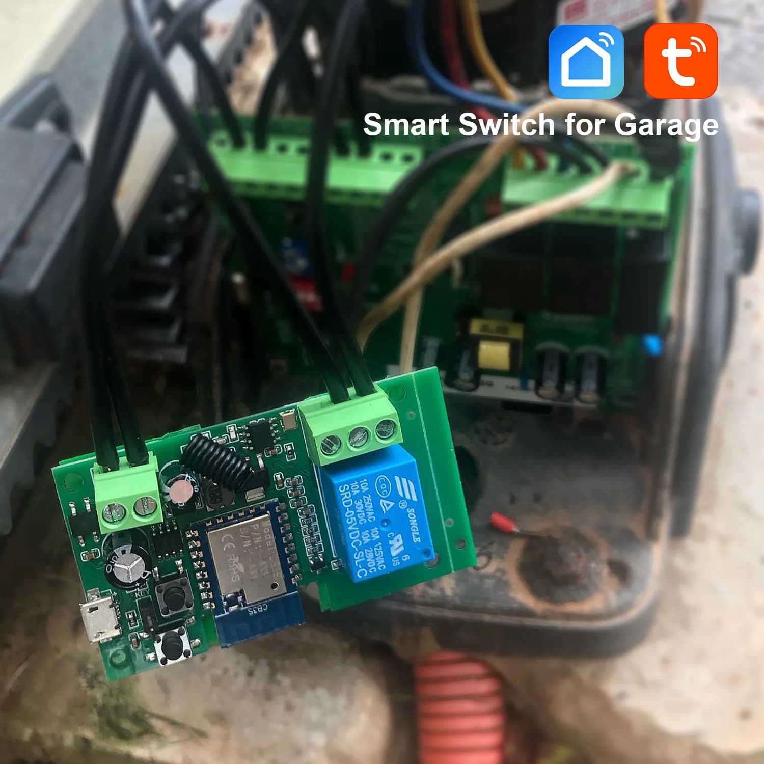 WIFI Smart Switch Relay Module for Garage Gate Door Tuya Smartlife App Remote Control RF433 Transmitter Alexa 1 2 4 Channel