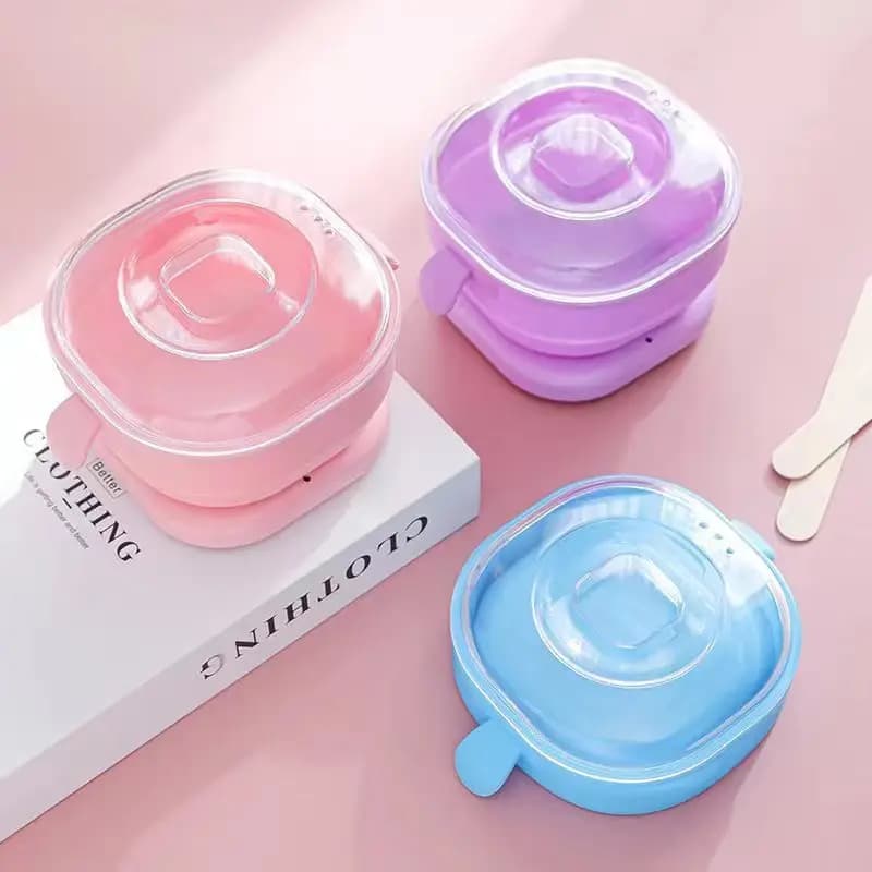 400ML Silicone Bowl Wax Heater Machine Hair Removal Wax-melt Machine Depilatory Wax Melting Warmer Wax Heating Base Pot Melter