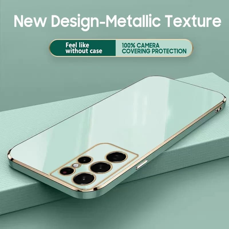 6D Plating Soft TPU Case For Samsung Galaxy S25 S24 S23 S22 Ultra S21 Plus S20 FE S10 Note 20 Ultra Luxury Silicone Cover