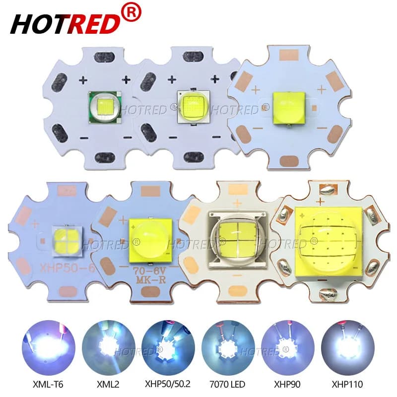 DC3V/6V/24V XML2 T6 XHP70 XHP90 XHP110 LED COB Diode 18W 30W 36W 45W 54W 72W Beads For Flashlight Car Light Diving Light Source