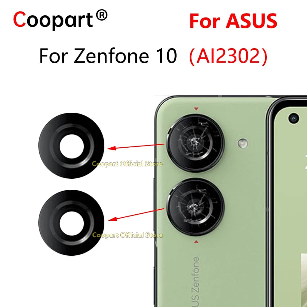 New Coopart Rear Back Camera Glass Lens For Asus Zenfone 10 AI2302 Replacement With Adhesive Sticker