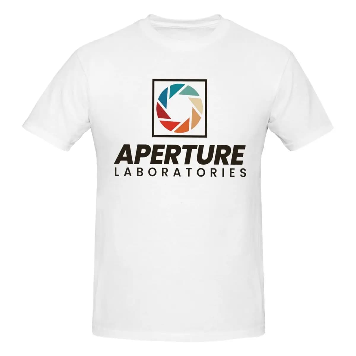 Men Vintage Aperture Science Lab Laboratories T Shirt Streetwear Plus Size Cotton Custom Sleeve Tshirt