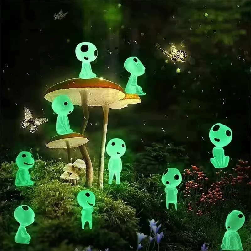 10pcs Miniature Landscape Decoration Mini Figures Fish Tank Home Decoration Garden Decoration Ornament Glow in the Dark
