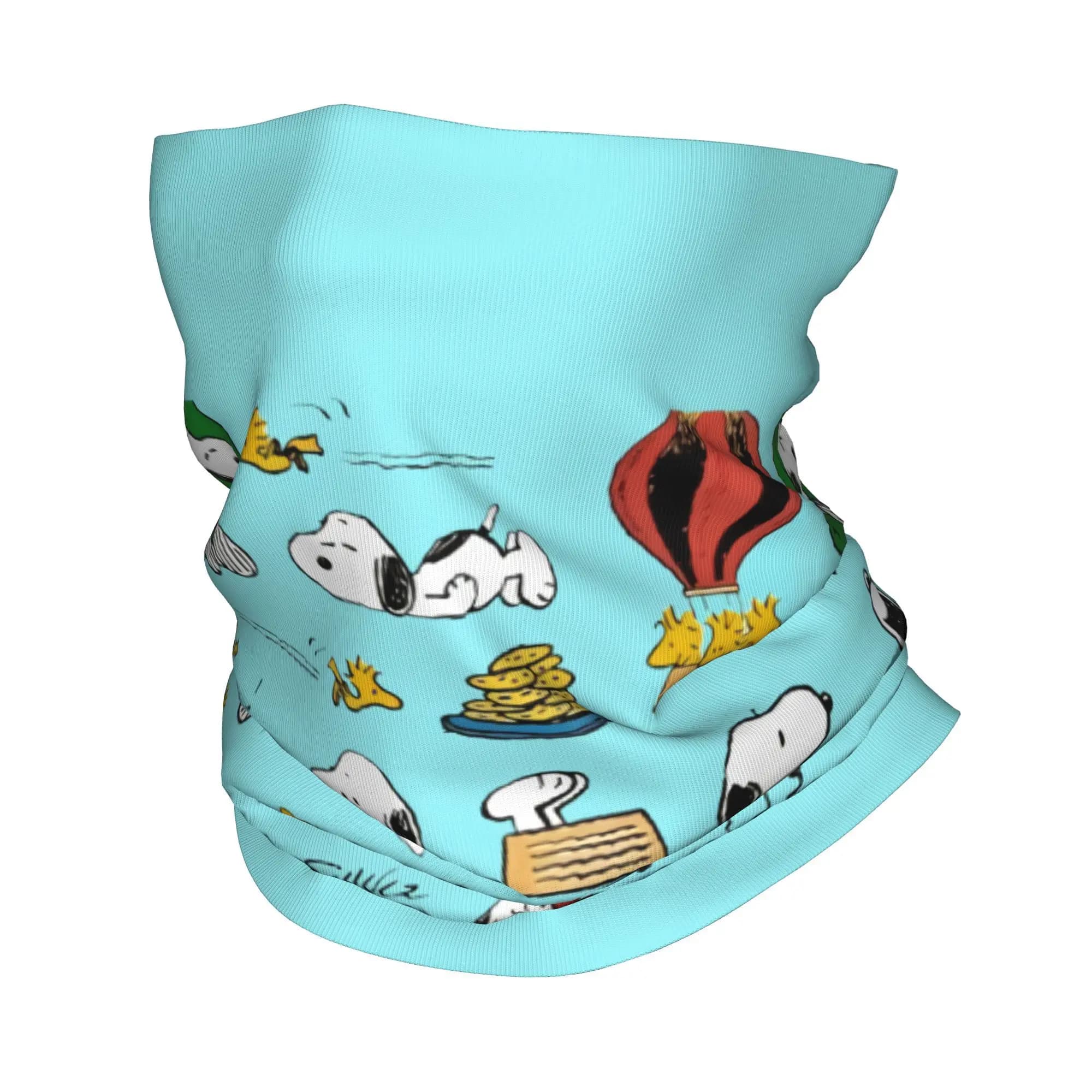 Custom Snoopys Woodstock Bandana Winter Neck Warmer Women Windproof Wrap Face Scarf for Ski Charlie Brown Anime Gaiter Headband