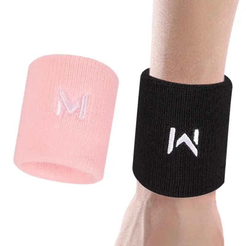 Tennis Wristbands Sports Wrist Sweat Absorption Protective Wristband Women Men Comfortable Fit Fitness Equipment for Badminton